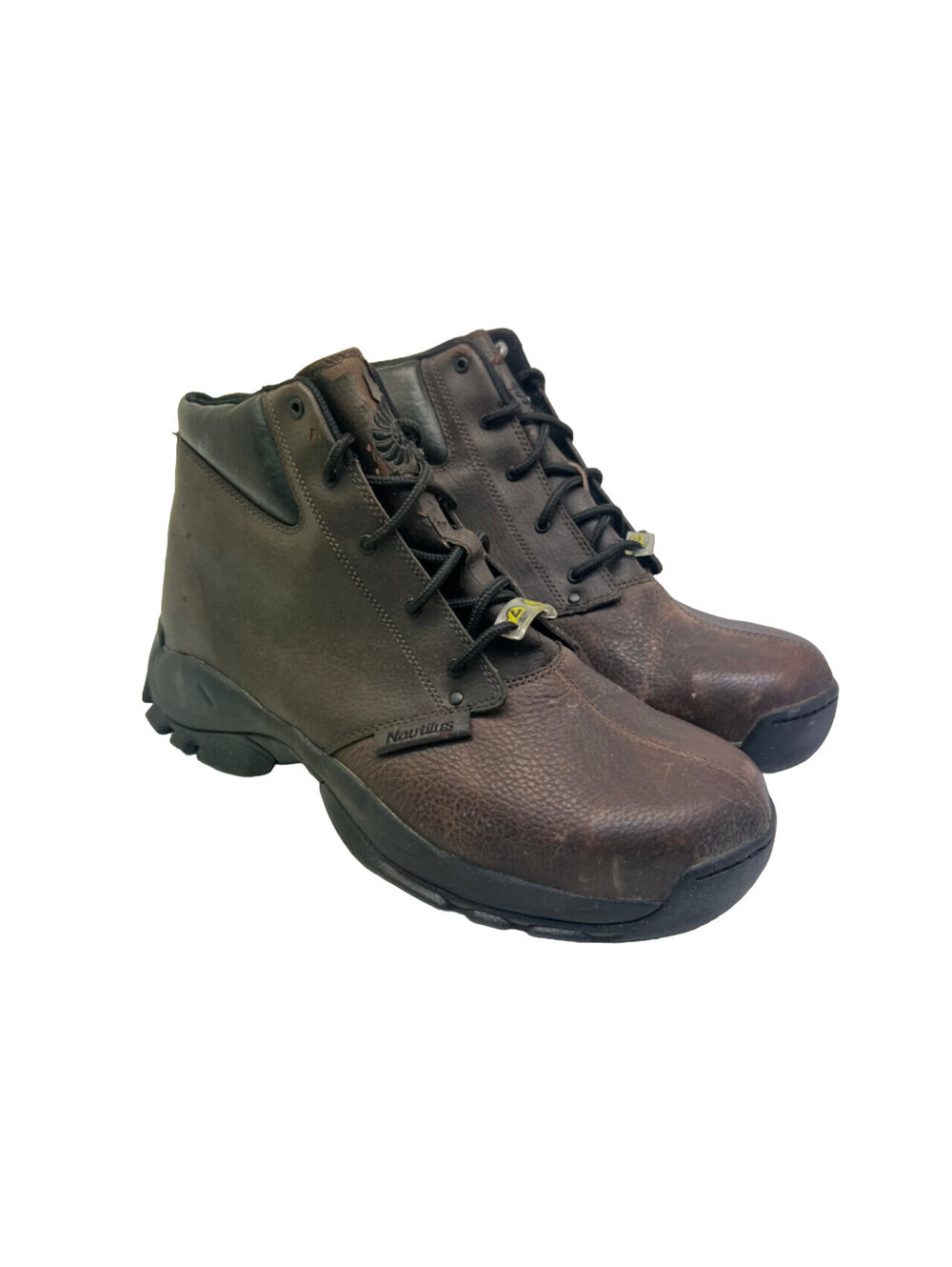 Nautilus Men's 6” Safety Toe Work Boots N1505 Brown Leather Size 12M